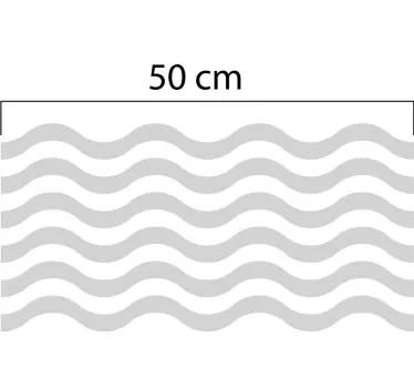 Sticker fenêtre vagues translucides - TenStickers