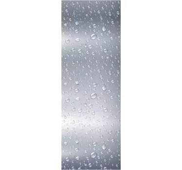 Sticker frigo gris effet gouttes - TenStickers
