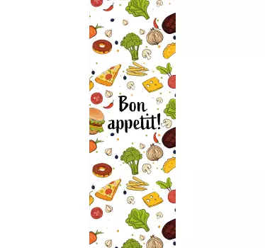 Sticker frigo illustration nourriture - TenStickers