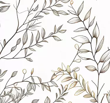 Sticker frigo motif avec branches - TenStickers