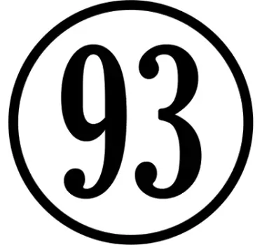 Sticker moto noir et blanc numéro personnalisé - TenStickers