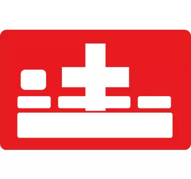 Sticker carte bancaire drapeau suisse - TenStickers