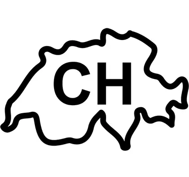 Sticker voiture silhouette Suisse - TenStickers