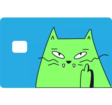 Sticker carte bancaire chat provocateur - TenStickers