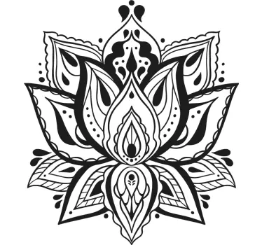 Autocollant pour caravane mandala fleur de loto - TenStickers