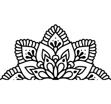 Sticker camping-car fleur mandala - TenStickers