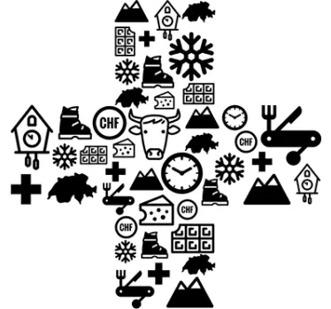 Stickers icônes de la Suisse - TenStickers