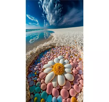 Autocollant porte plage des tropiques - TenStickers