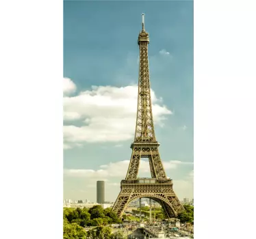 Autocollant porte vue de Paris - TenStickers