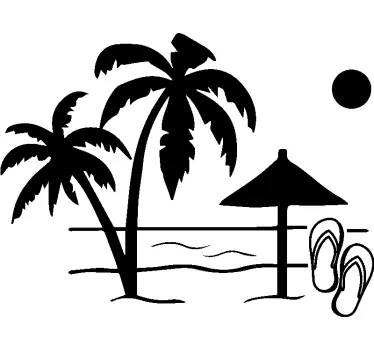 Autocollant pour camping-car motif de plage - TenStickers