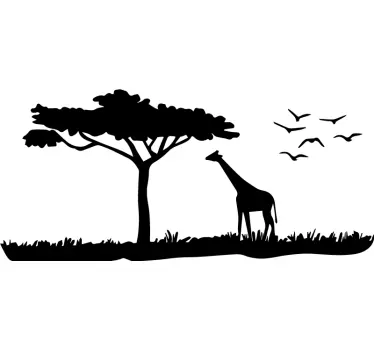 Sticker camping-car paysage de la savane - TenStickers
