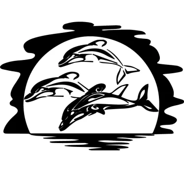 Autocollant camping-car dauphins - TenStickers