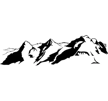 Sticker mural salon montagnes Alpes suisses - TenStickers