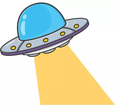 Sticker tête de lit soucoupe volante  - TenStickers