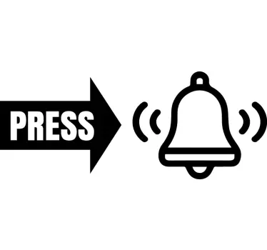 Autocollant interphone Press avec cloche - TenStickers