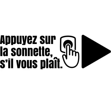 Sticker appuyez sur la sonnette - TenStickers