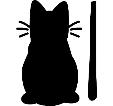 Autocollant voiture chat essuie-glace - TenStickers