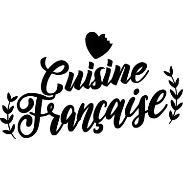 Sticker mural texte Cuisine française - TenStickers
