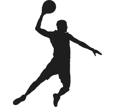 Laptop sticker silhouette basketteur - TenStickers