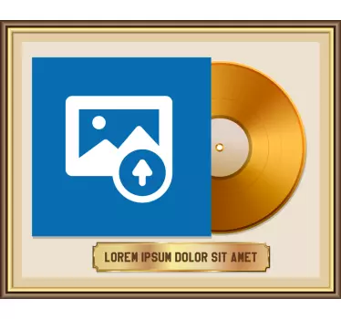 Autocollant mural disque d'or personnalisable - TenStickers