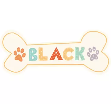 Autocollant nom pour niche de chien personnalisable - TenStickers