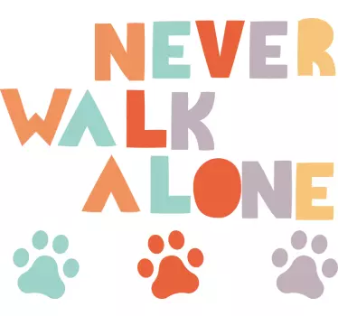 Autocollant mural laisse de chien promenade - TenStickers