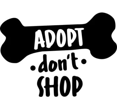 Autocollant voiture Adopt don't shop - TenStickers