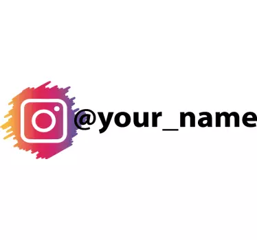 Sticker vitrine logo Instagram personnalisable lettres en noir - TenStickers