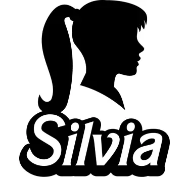 Sticker personnalisé silhouette avec nom - TenStickers