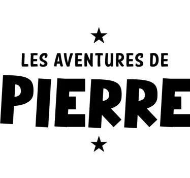 Sticker mural Les aventures personnalisable - TenStickers
