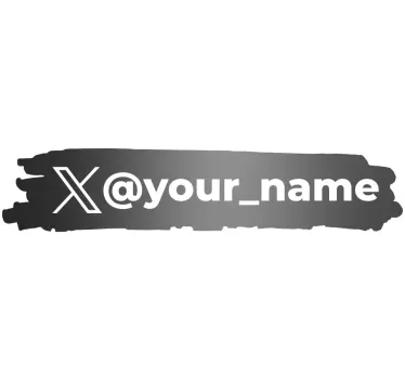 Autocollant vitrine symbole X personnalisable - TenStickers
