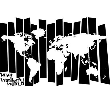 Sticker carte du monde rétro - TenStickers