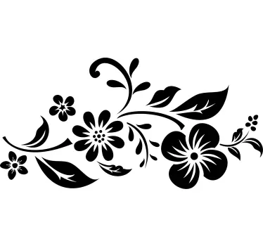 Sticker vitre fleurs translucides - TenStickers