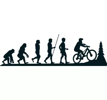 Sticker chambre ado évolution du vélo de montagne - TenStickers