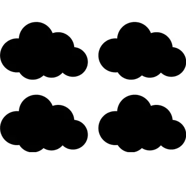 Sticker chambre enfant nuages - TenStickers