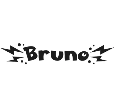 Sticker nom personnalisé avec éclairs - TenStickers