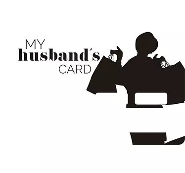 Sticker carte de crédit My Husband's Card - TenStickers