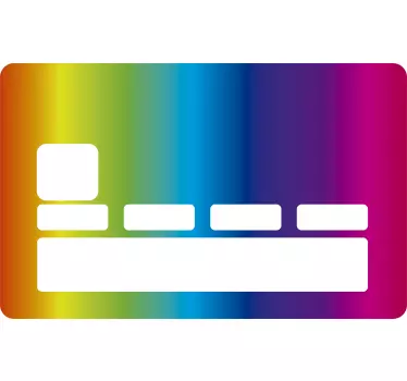 Sticker carte de crédit Arc-en-ciel - TenStickers