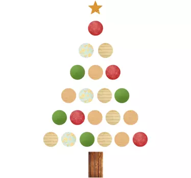 sticker sapin original noël - TenStickers