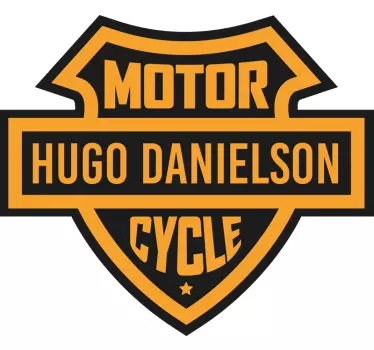 Sticker moto personnalisé avec blason - TenStickers