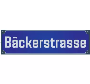 Sticker panneau plaque nom de rue suisse - TenStickers