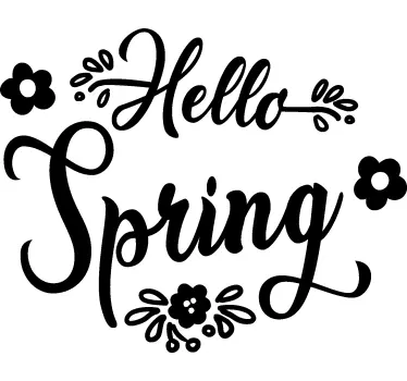Autocollant vitrine bonjour printemps - TenStickers