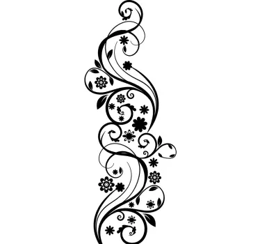 Sticker mural salon design floral - TenStickers