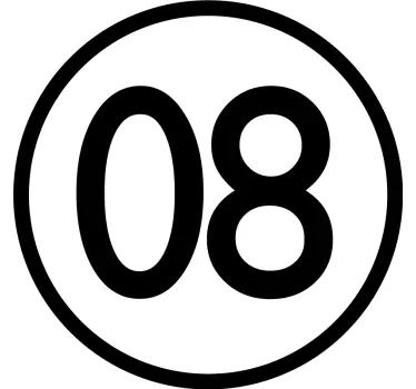 Sticker voiture chiffre arrondi - TenStickers