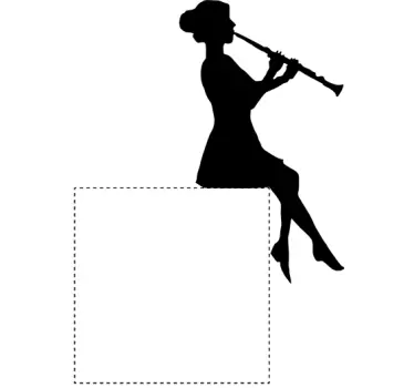 Sticker interrupteur joueuse de clarinette - TenStickers