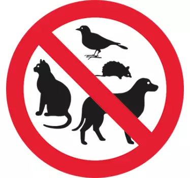 Sticker interdit aux animaux - TenStickers