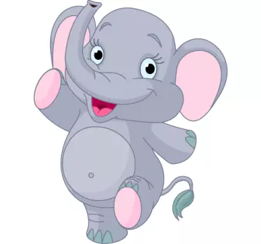 Autocollant enfant éléphanteau - TenStickers