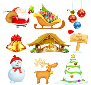 Autocollant kit fête de Noël - TenStickers