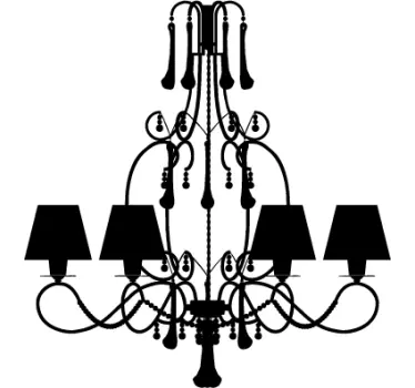Autocollant mural chandelier suspendu - TenStickers