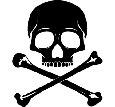 Autocollant mural dessin tête de mort - TenStickers